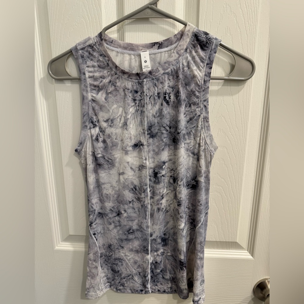 lululemon athletica Gray Tie-Dye Tank Top